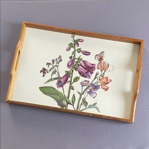 Lord & Taylor Vintage Floral Wooden Vanity Tray